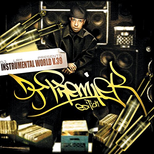 DJ Premier album cover featuring the artist with record players and gold details.