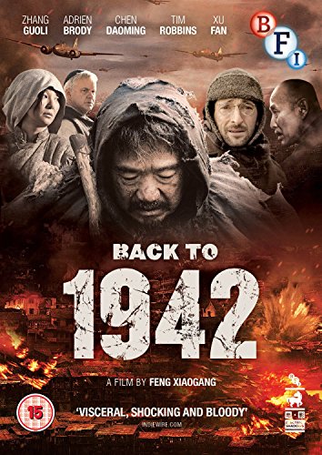 DVD cover for "Back to 1942" showing distressed people amidst war and destruction.