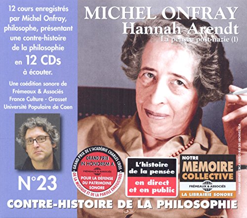 CD case featuring portrait of Hannah Arendt and Michel Onfray, 12CD set.