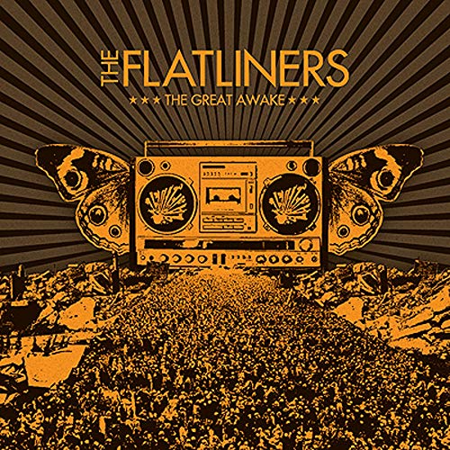 CD cover for The Flatliners’ “The Great Awake” with boombox and butterflies.