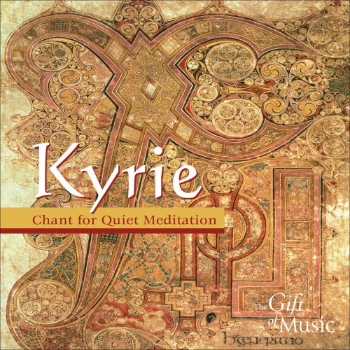 CD cover with ornate, gold, red, and green design, featuring "Kyrie" in white text.