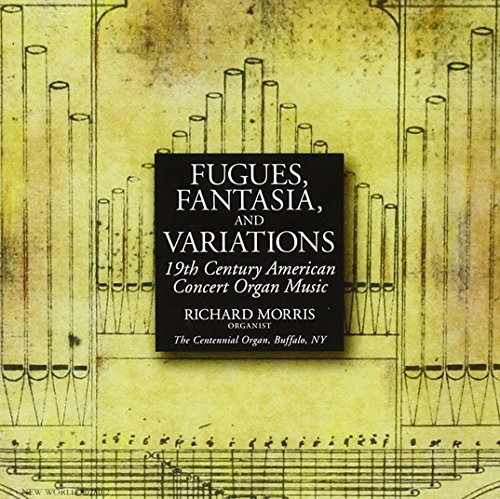 The image depicts a CD cover with a yellowed background and black organ pipes.
