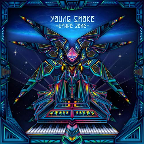 CD cover for Young Smoke’s “Space Zone” featuring a geometric, robotic butterfly.