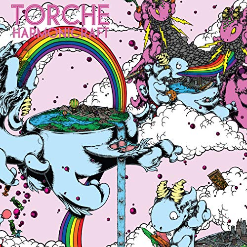 CD cover art: whimsical, colorful illustration of creatures and landscapes.