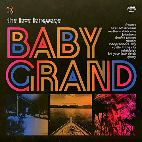 Baby Grand" vinyl record cover with colorful text and landscape images.