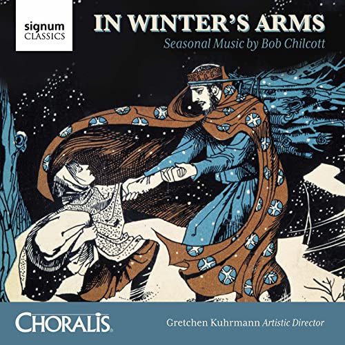 CD cover: illustrated couple embraced in a snowy, wintry scene.