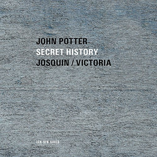 "CD cover with textured grey background and 'John Potter Secret History' text."