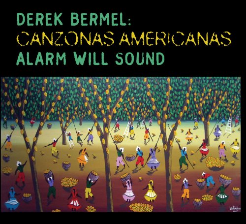 CD cover: colorful folk art painting of people harvesting fruit.