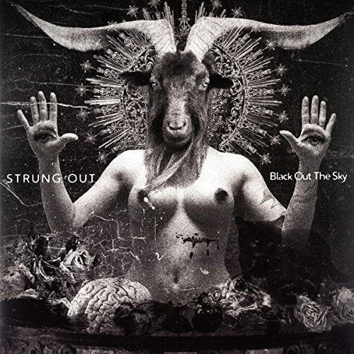 Album cover: goat-headed figure with outstretched hands and brain imagery.