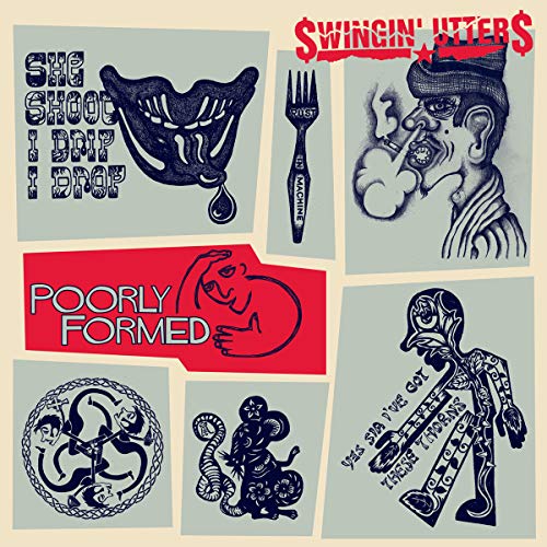 CD cover for Swingin' Utters’ “Poorly Formed” with surreal, dark illustrations.