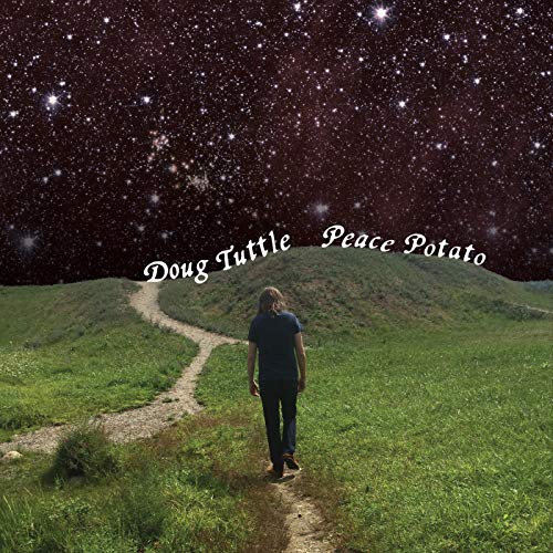 Album cover: a person walks a path toward a starry sky.