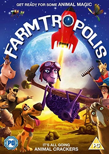 Farmtropolis DVD cover featuring cartoon animals and a rocket ship.