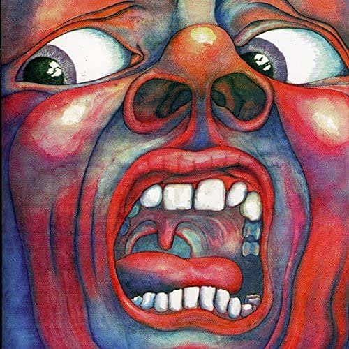 Watercolor painting of a screaming face with wide eyes and open mouth.