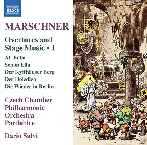 CD cover for "Marschner: Overtures 1" featuring a fairytale illustration.