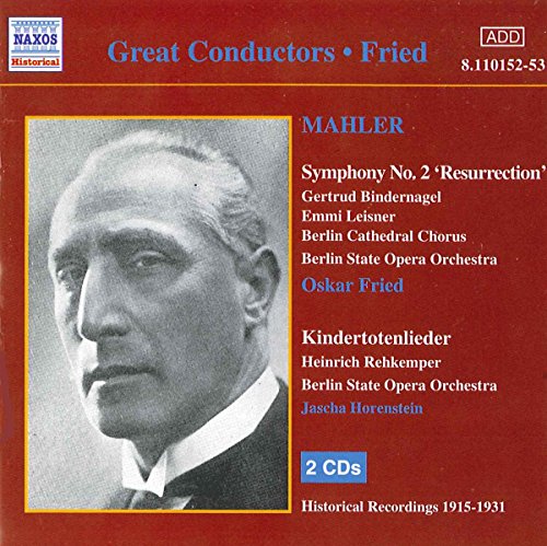 CD cover featuring a portrait of Oskar Fried and Mahler’s compositions.