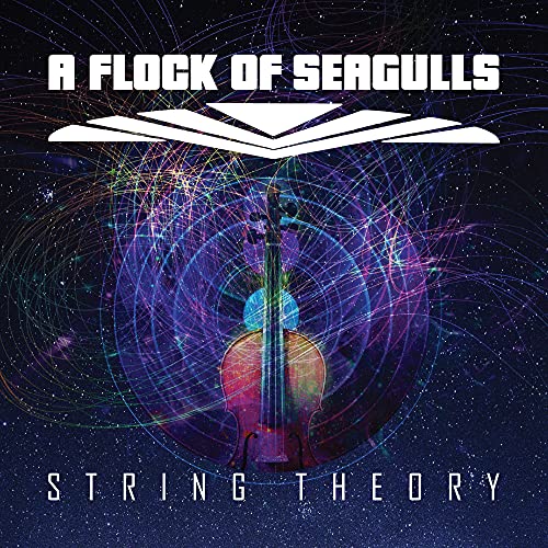 Album cover for "String Theory" by A Flock Of Seagulls, featuring a violin.
