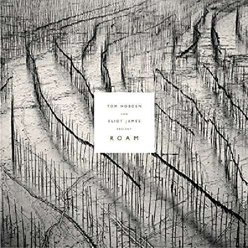 Black and white album cover for "Roam" by Tom Hobden & Eliot James.