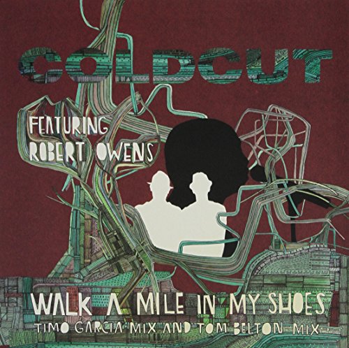 Record cover for Coldcut feat. Robert Owens’ “Walk a Mile Remixes” vinyl.