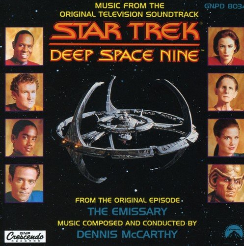 "CD cover featuring Star Trek: Deep Space Nine characters and a space station."