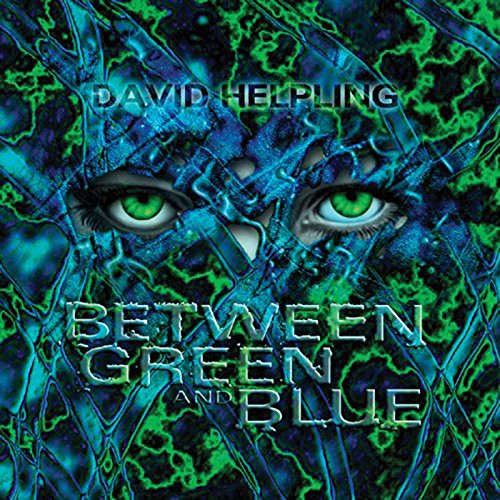 CD cover with piercing green eyes amidst abstract blue and green patterns.