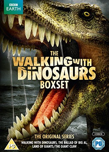 DVD cover featuring a large dinosaur with open mouth and sharp teeth.