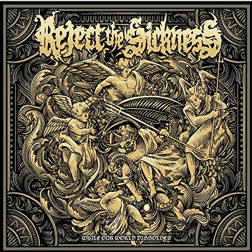 Gold and black album art featuring ornate figures, angels, and swirling baroque patterns.