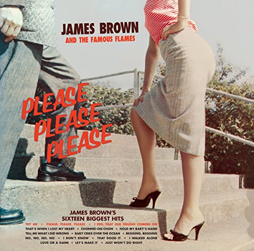 Album cover showing a man and woman on steps with text James Brown.