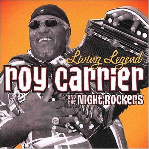 "CD cover featuring a man playing accordion against an orange background."