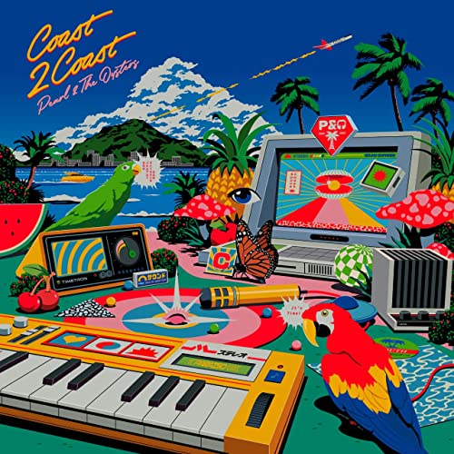 Album cover for Pearl & The Oystersā āCoast 2 Coastā with tropical imagery.