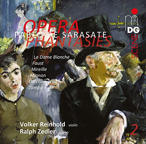 "Album cover with impressionist painting and red and white text overlay."