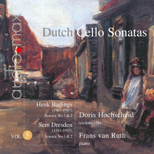 CD cover: painting of a street scene with text naming composers and performers.
