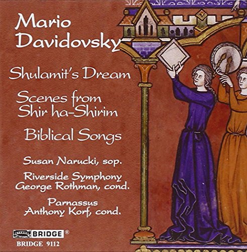 Red album cover with medieval illustration of two women and white text listing song titles.