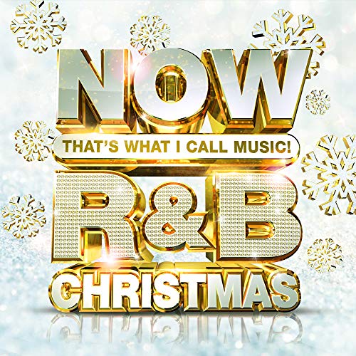 CD cover for “Now R&B Christmas” with gold lettering and snowflakes.