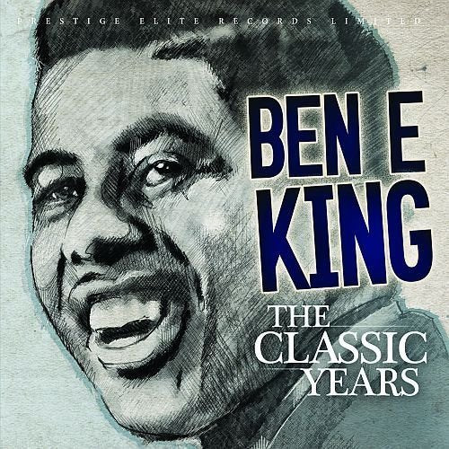 "CD cover with a sketch of Ben E. King's face and text."
