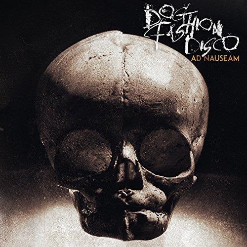 CD cover for Dog Fashion Disco’s “Ad Nauseum” featuring a skull.