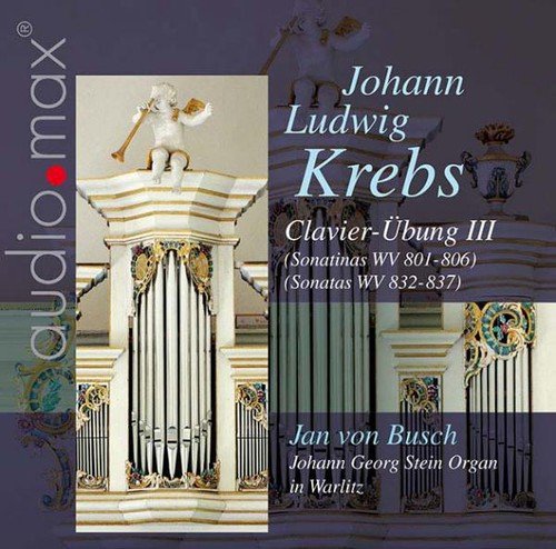 "CD cover featuring an ornate organ and cherub on a purple background."