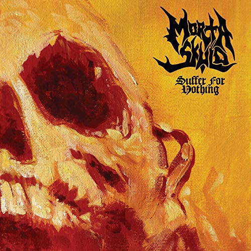 Vinyl album cover with a skull and text "Morta Skuld - Suffer for Nothing".