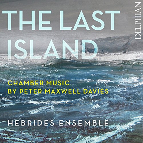 "CD cover with 'The Last Island' title, ocean waves, and text."