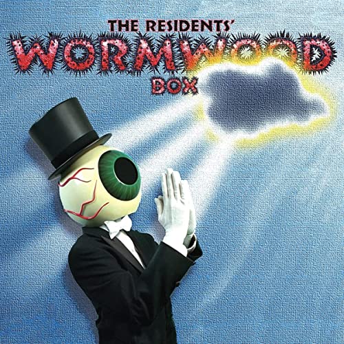 CD cover for The Residents’ “Wormwood Box” featuring an eye-headed figure.