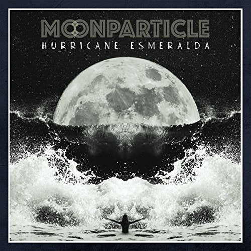 Vinyl album cover featuring a person in turbulent water under a large moon.