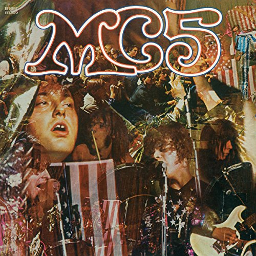 The vinyl record album cover features the band MC5 performing live on stage.