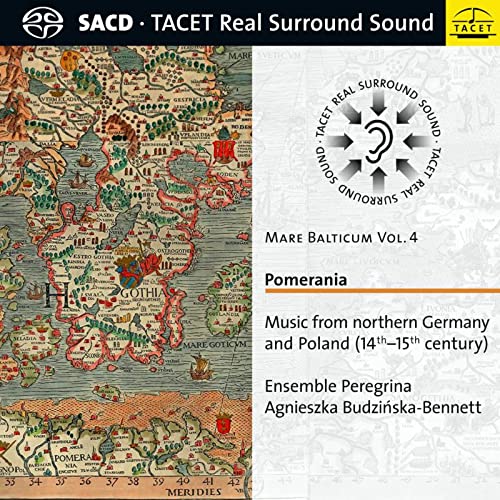 CD cover with a vintage map of Pomerania and musical details.
