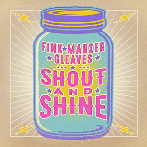 "Album cover art featuring a jar with 'Shout and Shine' text in bright colors."