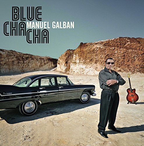 Album cover with a man standing beside a vintage car in a desert landscape.