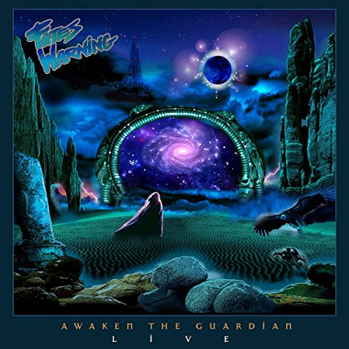"Fates Warning album cover art: surreal landscape with galaxy portal and rocky terrain."