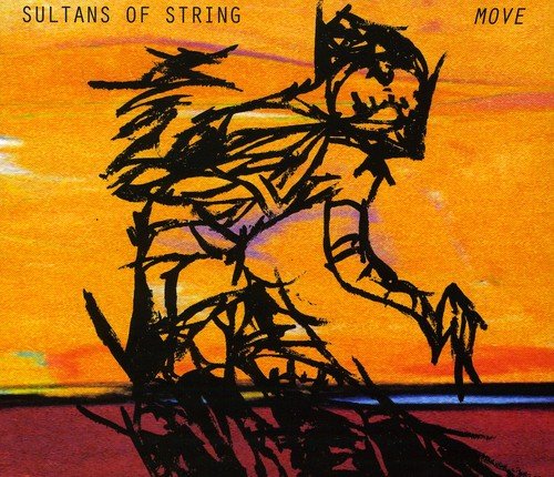 A CD album cover featuring an abstract figure against a vibrant orange and red background.