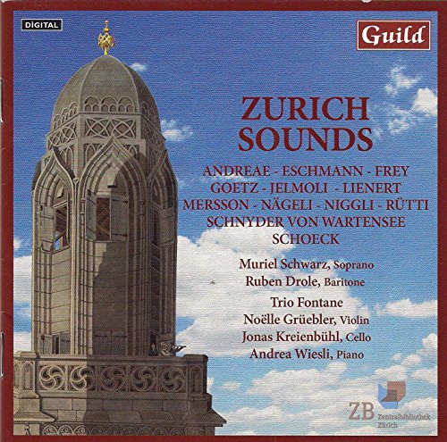 CD cover for "Zurich Sounds" featuring a church spire and text.
