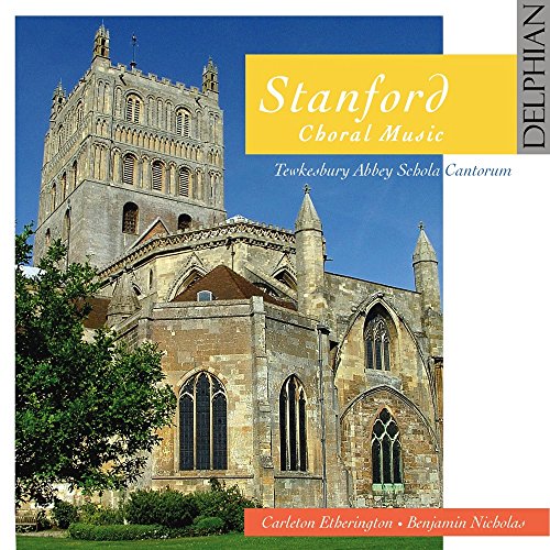 CD cover featuring Tewkesbury Abbey with yellow and red text overlays.