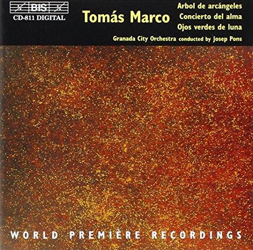 CD cover with red and gold speckled background, black header, and white and yellow text.
