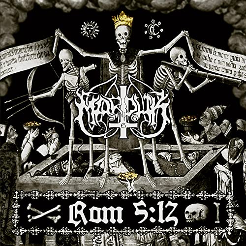 CD cover: skeletons with instruments before a crowned skull and text.